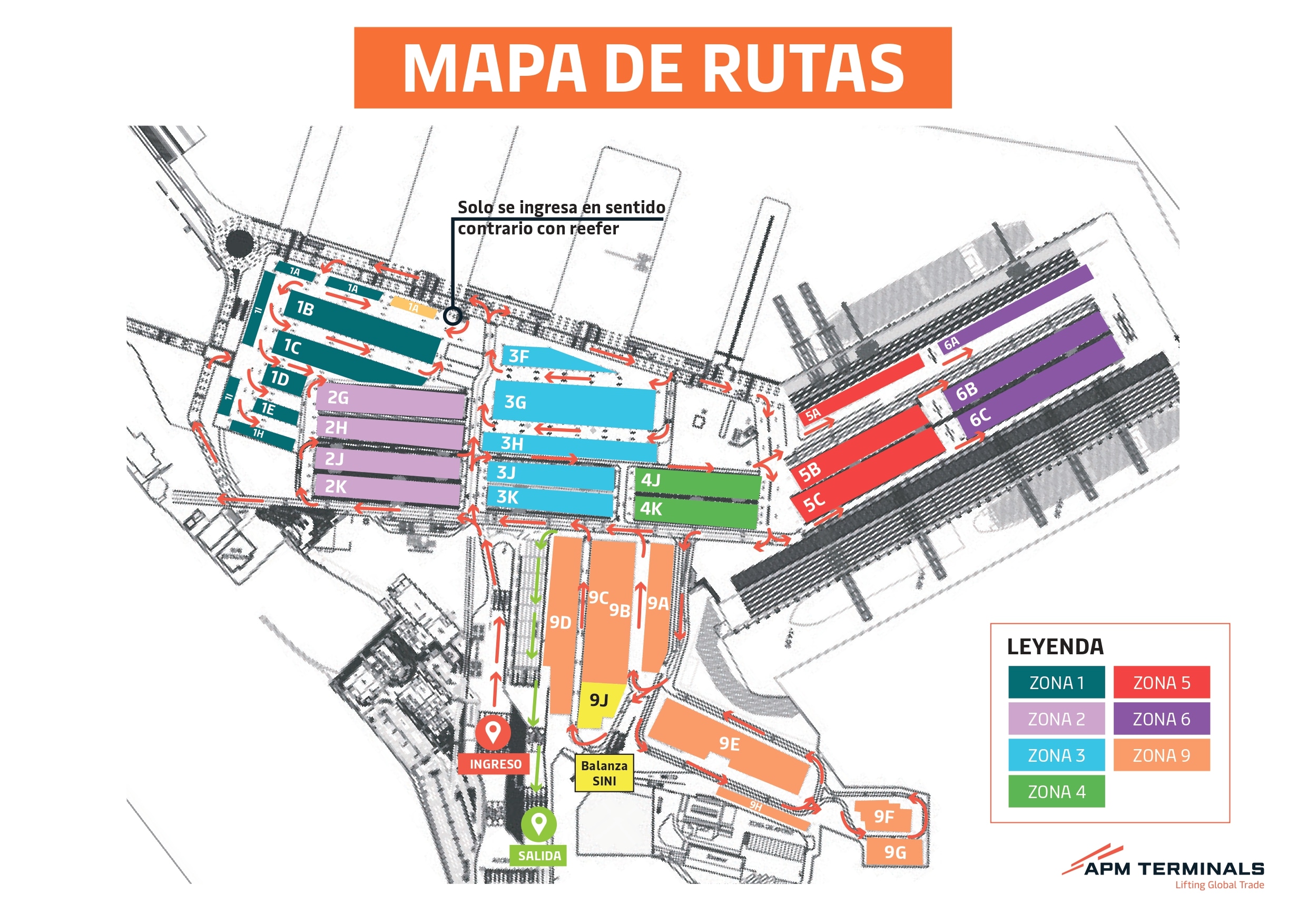 mapa de rutas