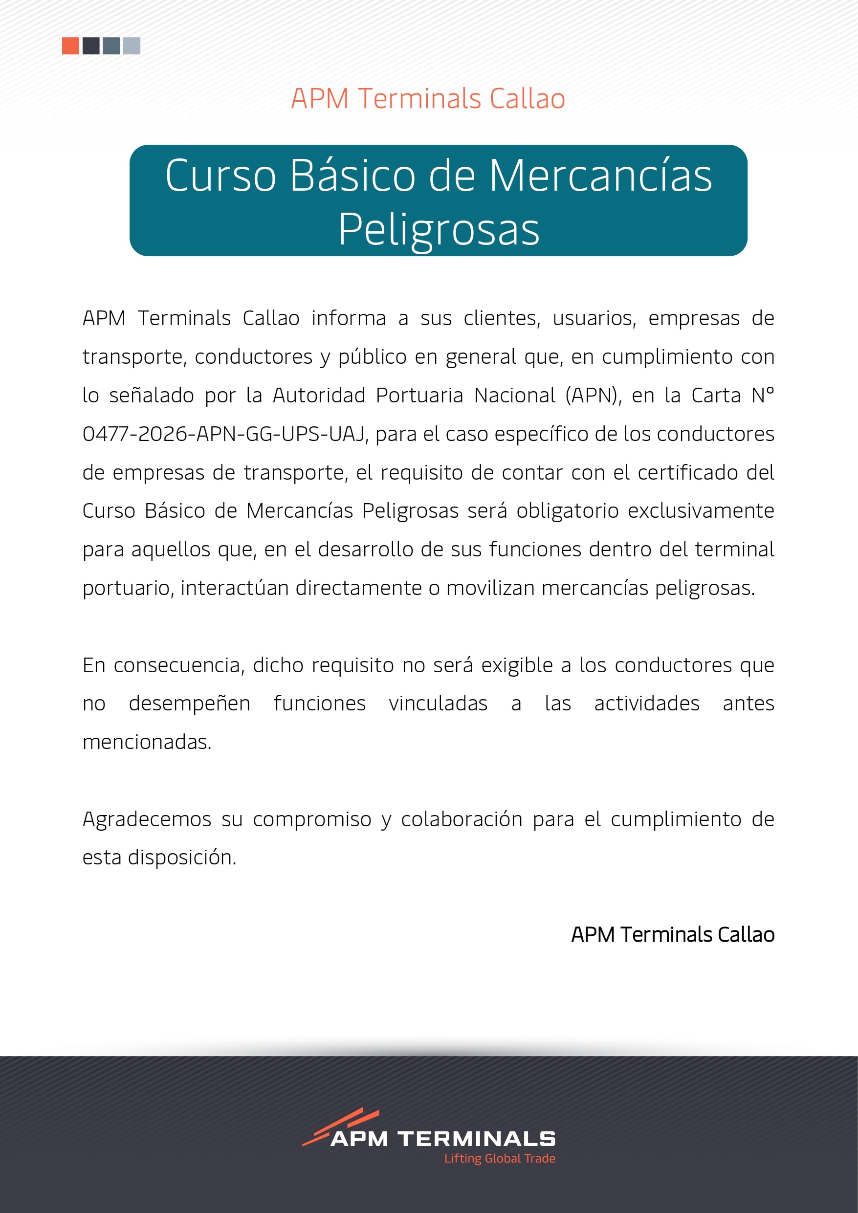Curso Básico de Mercancías Peligrosas