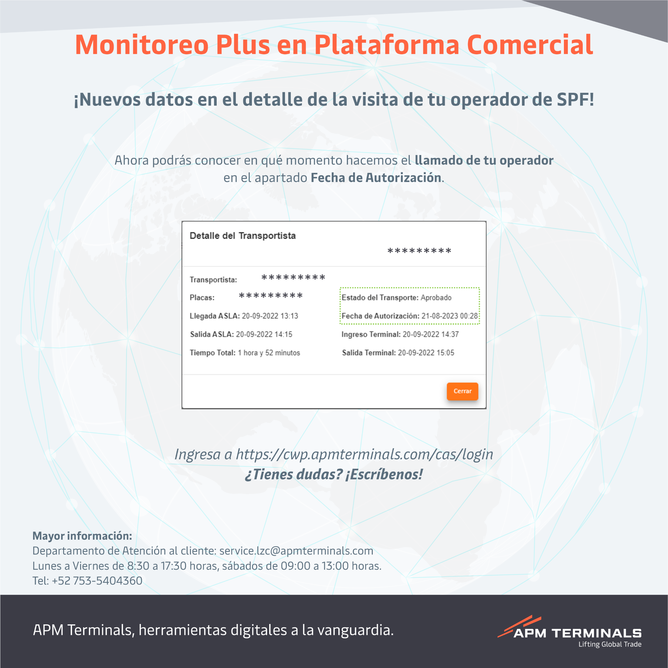 Monitoreo Plus en Plataforma Comercial